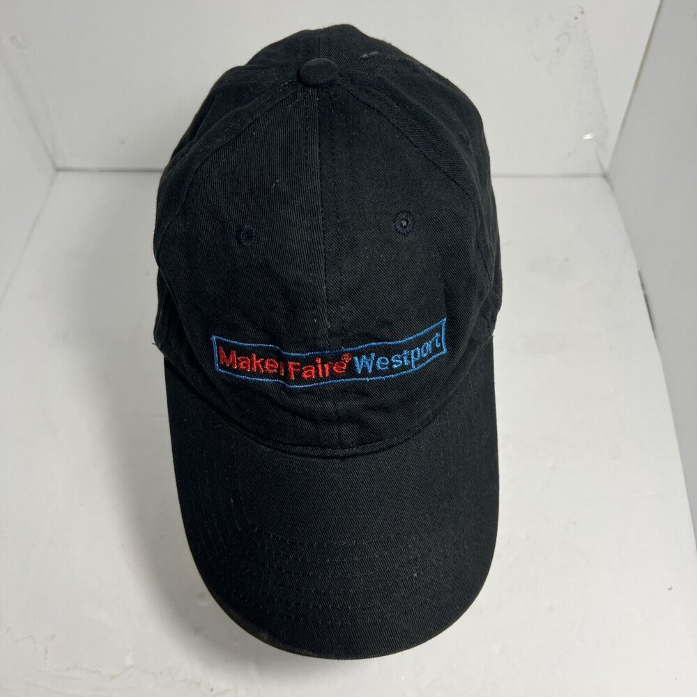 Maker Faire Westport Embroidered Adjustable Hat Black